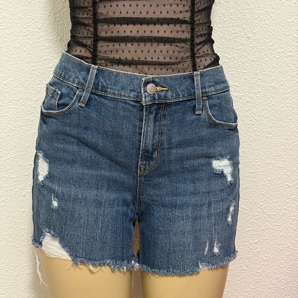 Old Navy Blue Distressed Jean Shorts